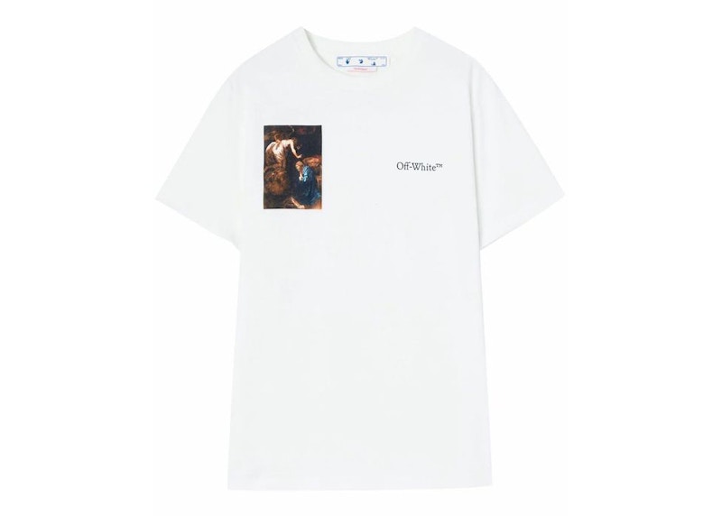 T-shirt Off-White Caravaggio Lute Slim S/S T-Shirt White Vit | OMAA027S22JER0010110