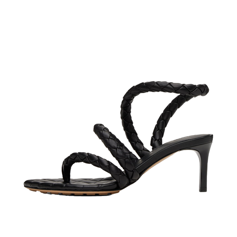 Sneakers och skor Bottega Veneta Leaf Heeled Sandals Svart | 786915 V3Y50