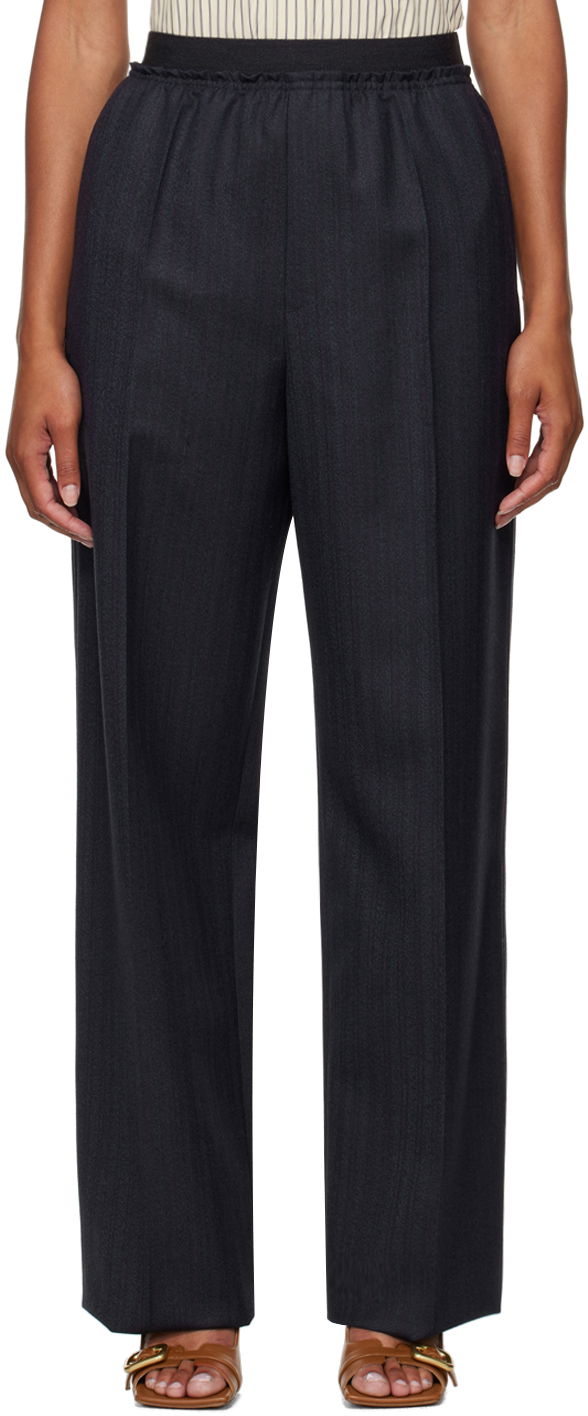 Byxor Bottega Veneta Gathered Trousers Svart | 792942 V36K0