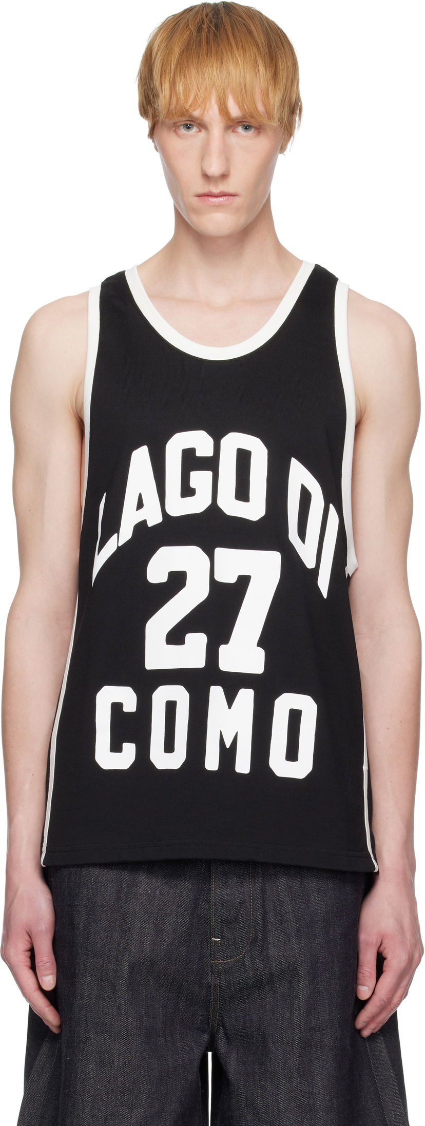 Linne Rhude Rhude Como 1907 Edition Jersey Tank Top Svart | RHSS25TA01230