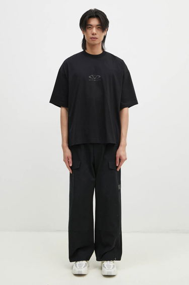 T-shirt VETEMENTS Oval Logo Cropped Boxy T-Shirt Svart | UA66TR600BB, 4