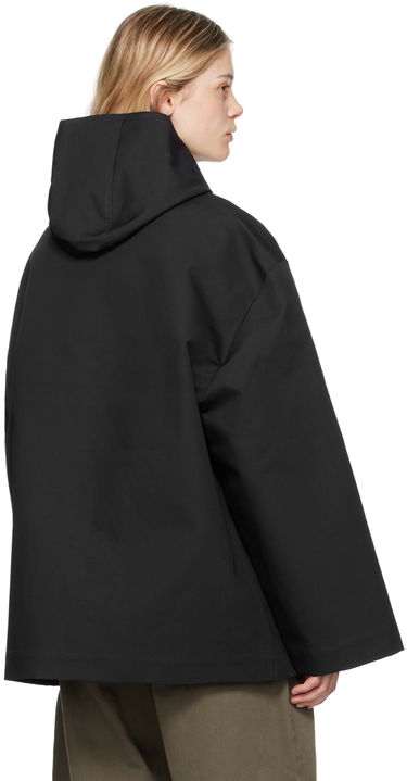 Sweatshirt Studio Nicholson Studio Nicholson Raine Hooded Zip-Up Jacket Svart | RAINE SNM - 1190, 2