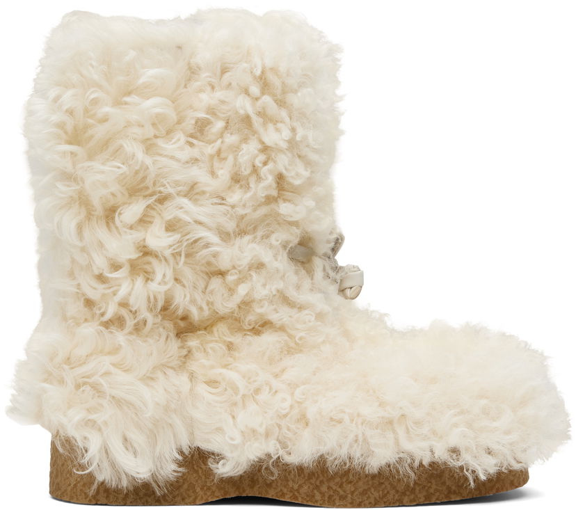 Kläder Bottega Veneta Bottega Veneta Torino Shearling Boots Vit | 816585V55T19202