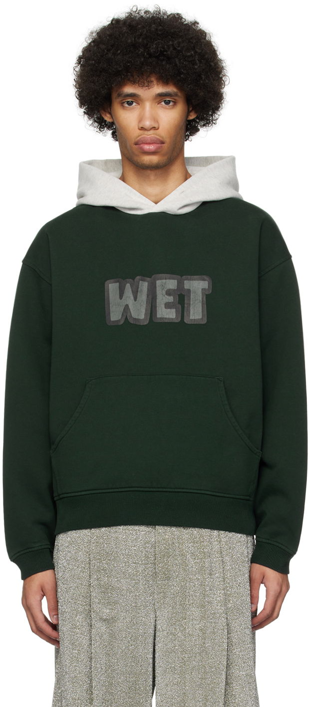 Sweatshirt ERL ERL 'Wet' Print Hoodie Grön | ERL08T033