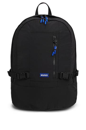 Ryggsäck BOSS HUGO Backpack with Adjustable Straps and Logo Badge Svart | 50547604