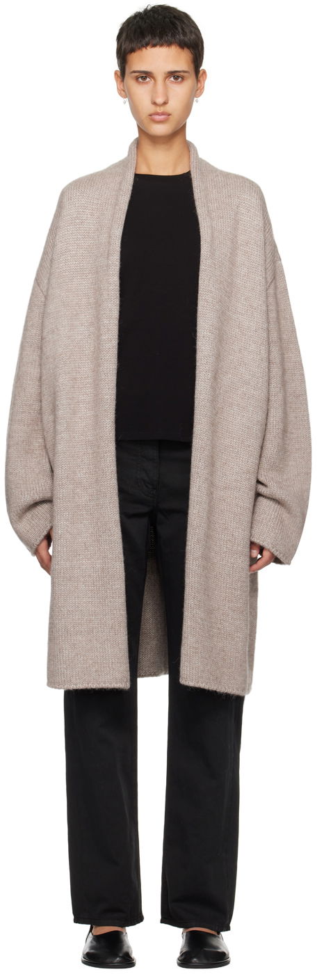 Sweater The Row The Row Ernesto Knit Cardigan Beige | 7642-Y670
