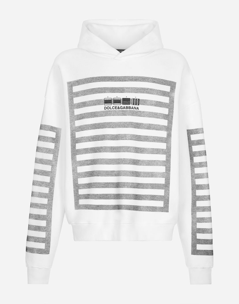 Sweatshirt Dolce & Gabbana Hoodie With Marina Print Vit | G9AJATG7K4TW0800