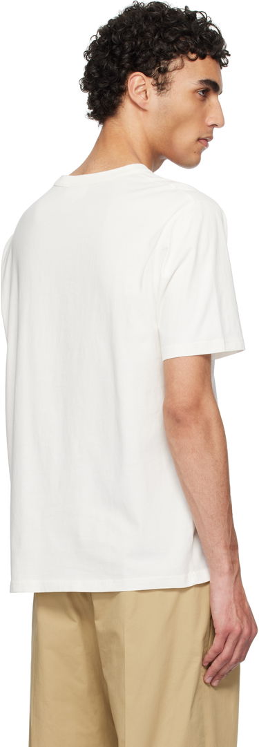 T-shirt MAISON KITSUNÉ Maison Kitsuné Barista Fox Patch Relax T-Shirt Vit | CKNU00102KJ7014, 2