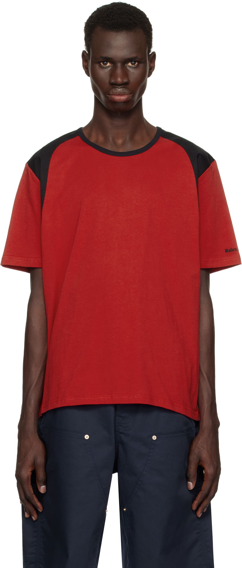 T-shirt Wales Bonner Wales Bonner Dub T-Shirt Röd | MS25JE07-JE01-349 T-SHIRT JERSEY