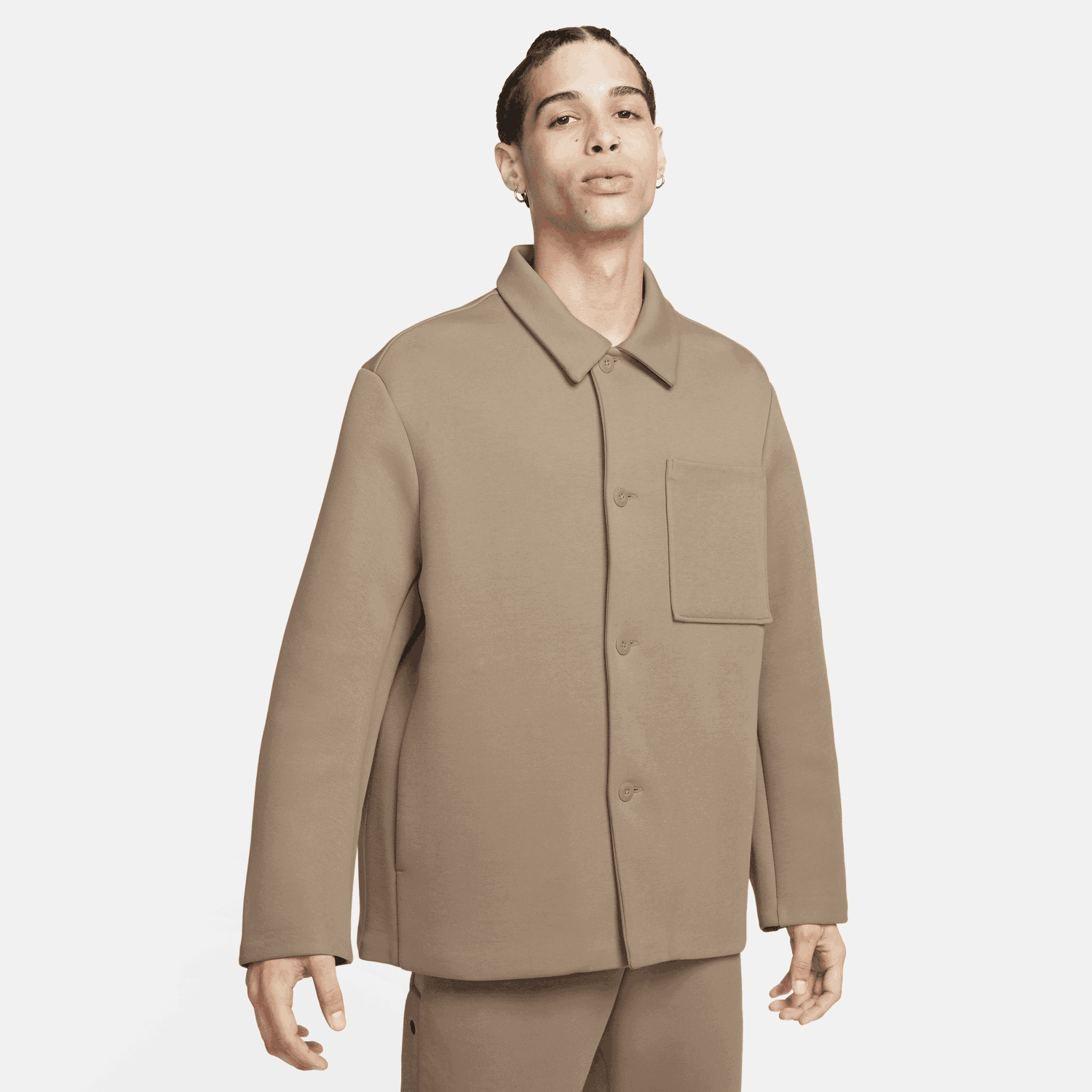 Skjorta Nike shacket Sportswear Tech Fleece Reimagined Beige | FB8167-247, 0