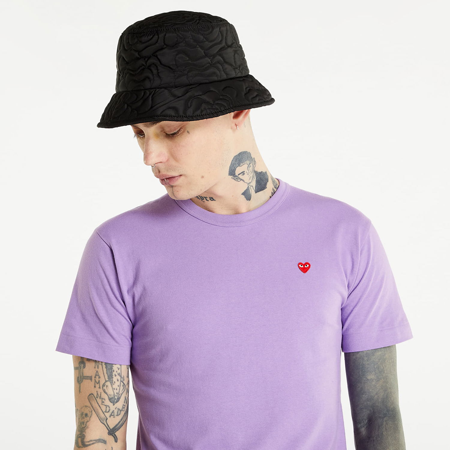 T-shirt Comme des Garçons PLAY Heart Logo Tee Purpur | AZT314 violet, 0