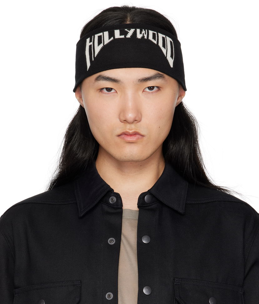 Halsduk Rick Owens Rick Owens DRKSHDW 'Hollywood' Cotton Headband Svart | DA01E3480 KP7