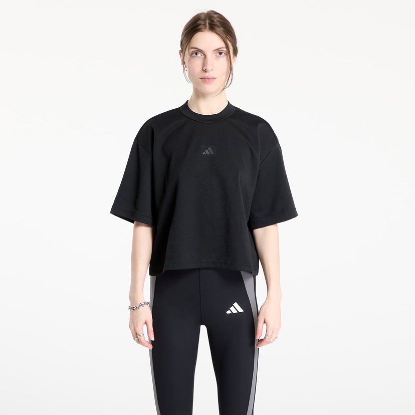 T-shirt adidas Performance Yoga Motion Waffle T-Shirt Svart | JM4474
