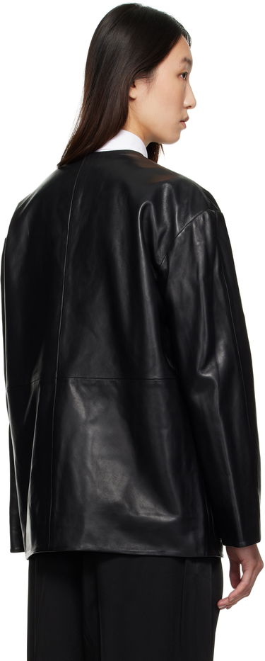 Jacka Róhe Róhe Mandarin Leather Jacket Svart | 416-11-073, 2