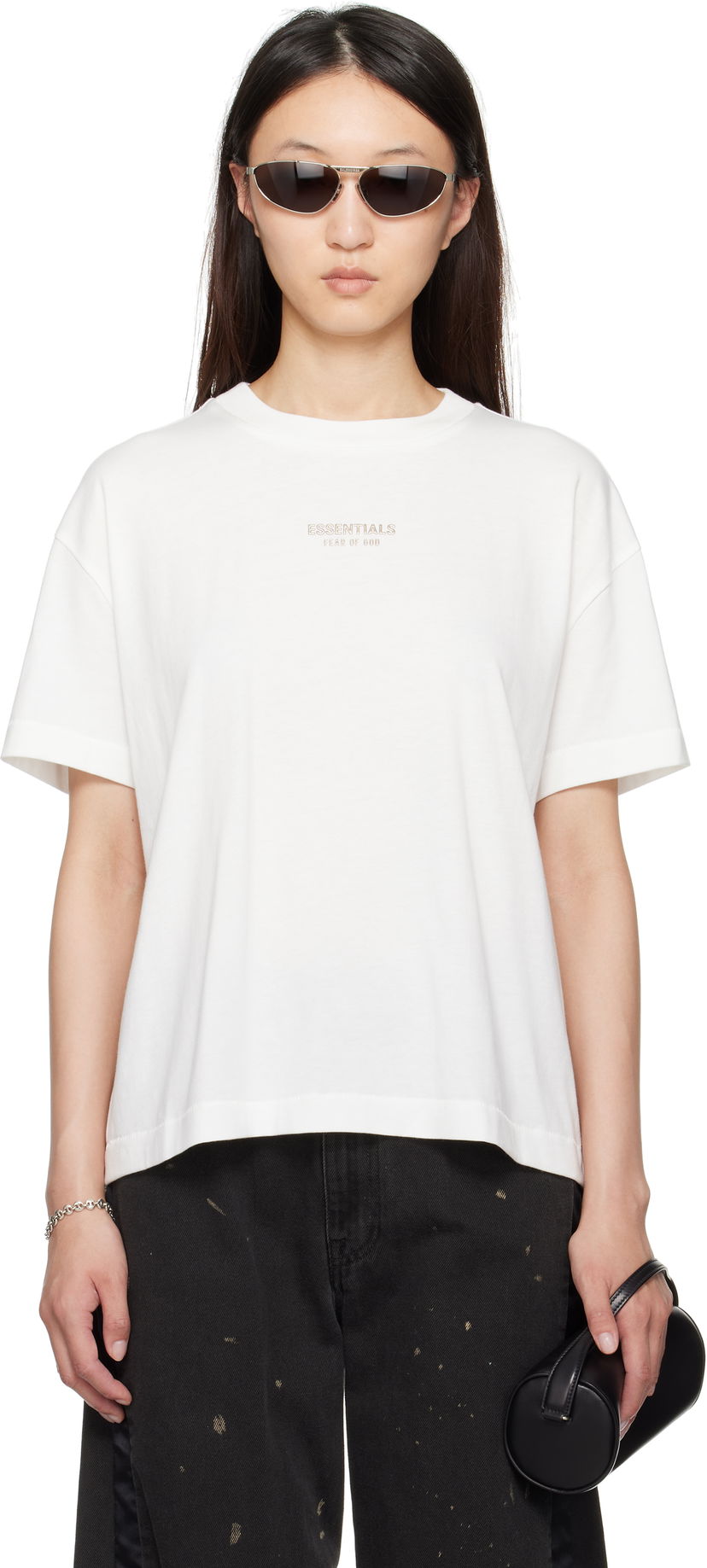 T-shirt Fear of God Fear of God ESSENTIALS Classic Fit T-Shirt Vit | 125SP255864FW