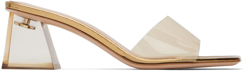 Tillbehör Gianvito Rossi Gianvito Rossi Cosmic Heeled Mules Metallisk | G11320-55PLE-GME