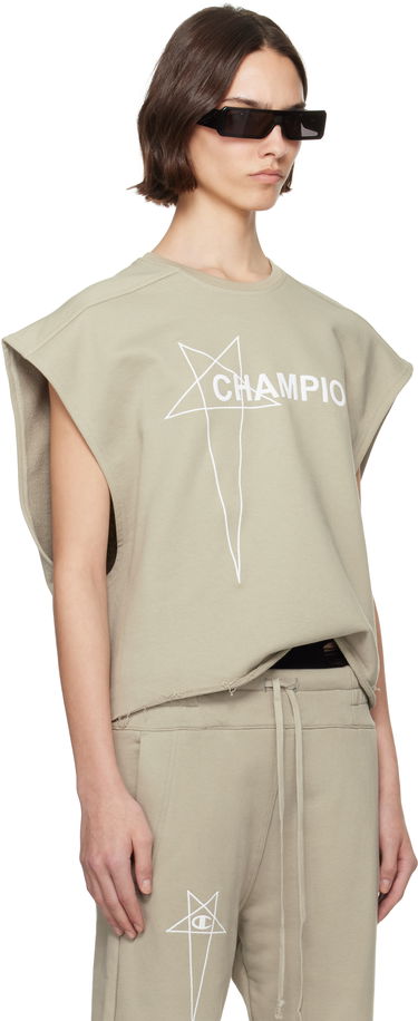 Linne Rick Owens Rick Owens Champion Edition Micro Tatlin Tank Top Beige | CW01E1666 CHFE, 1