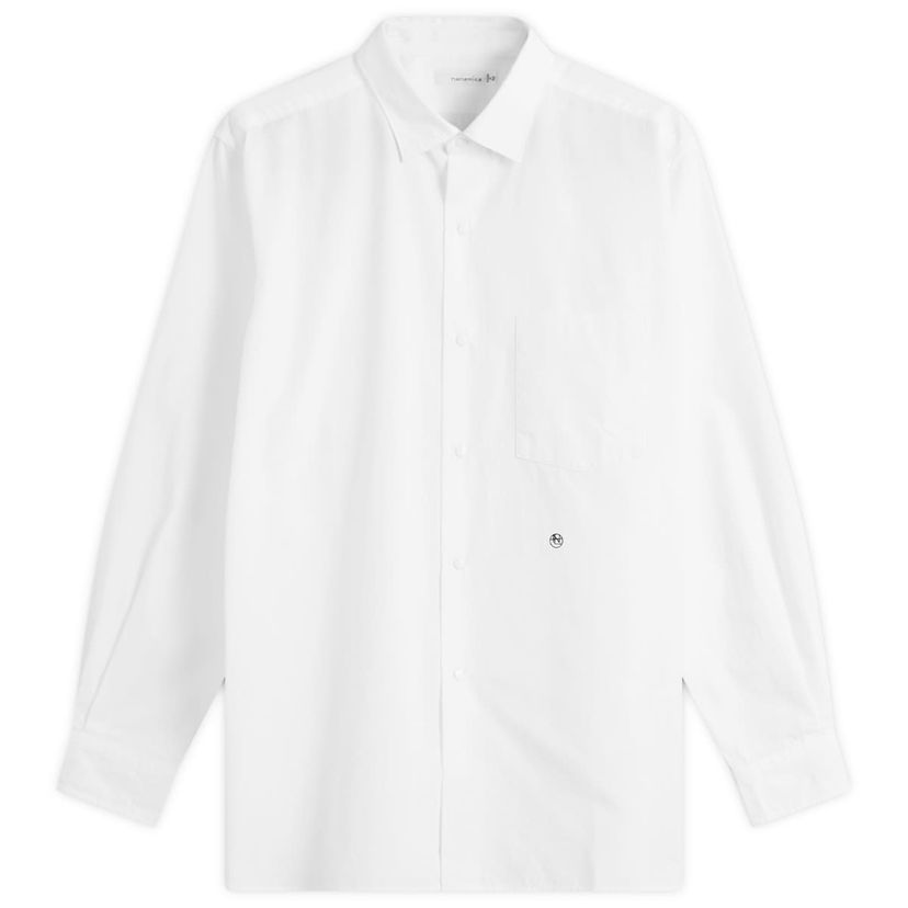 Skjorta NANAMICA Nanamica Regular Collar Wind Shirt, Size Small Vit | SUGS400E-OW