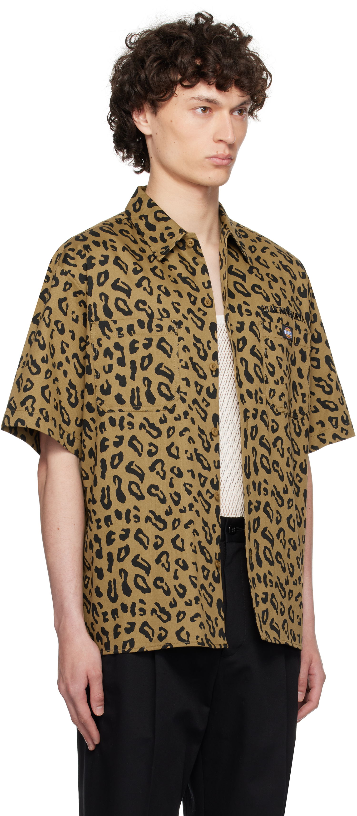 Skjorta WACKO MARIA WACKO MARIA x Dickies Leopard Print Work Shirt Brun | 25SS-WMS-DC02, 1
