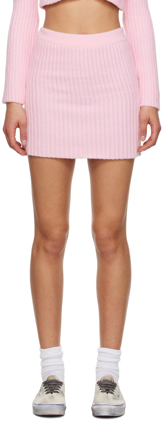 Kjol ERL ERL Cheerleader Midi Skirt Rosa | ERL06S105