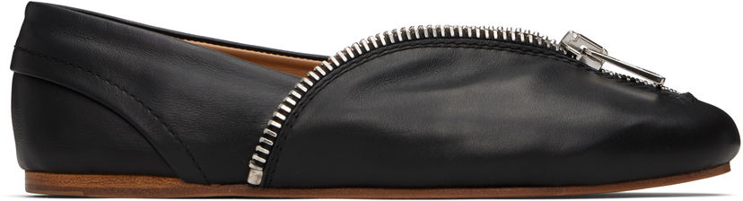 Kläder JW Anderson JW Anderson Biker Zip Ballerina Flats Svart | BL0032-LA0268