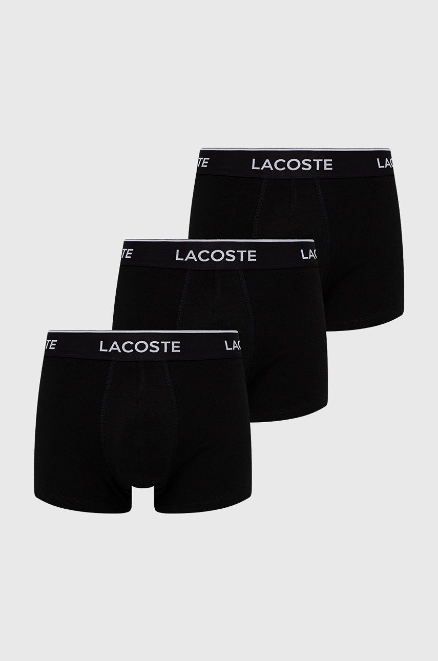 Boxare Lacoste 3Pack Casual Cotton Stretch Boxers Svart | 5H3389, 0