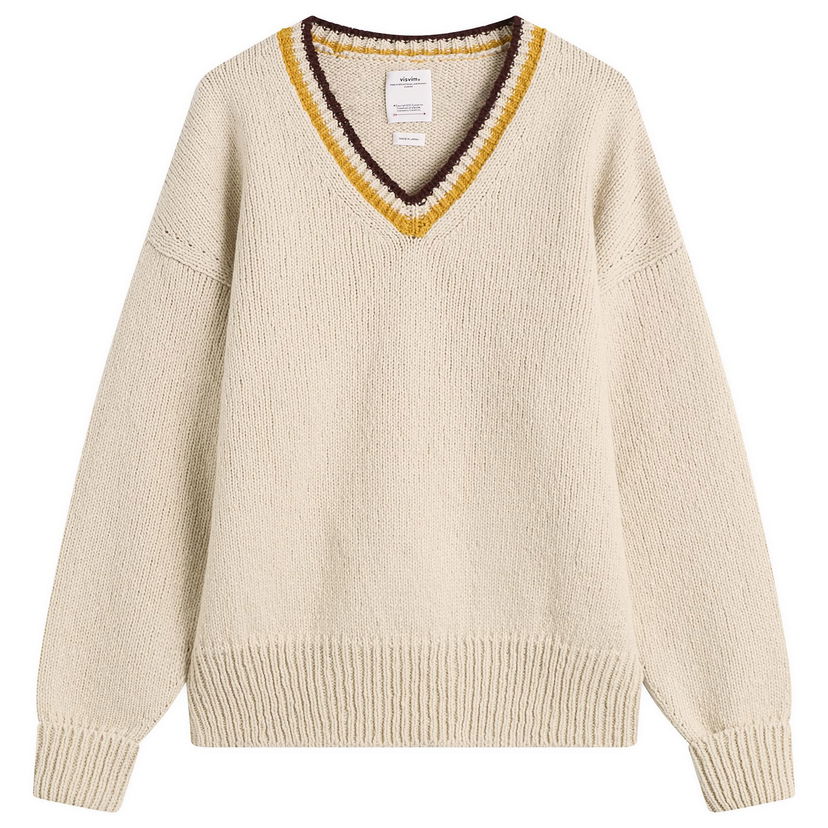 Sweater visvim College V-Neck Knit Flerfärgad | 0125205012006