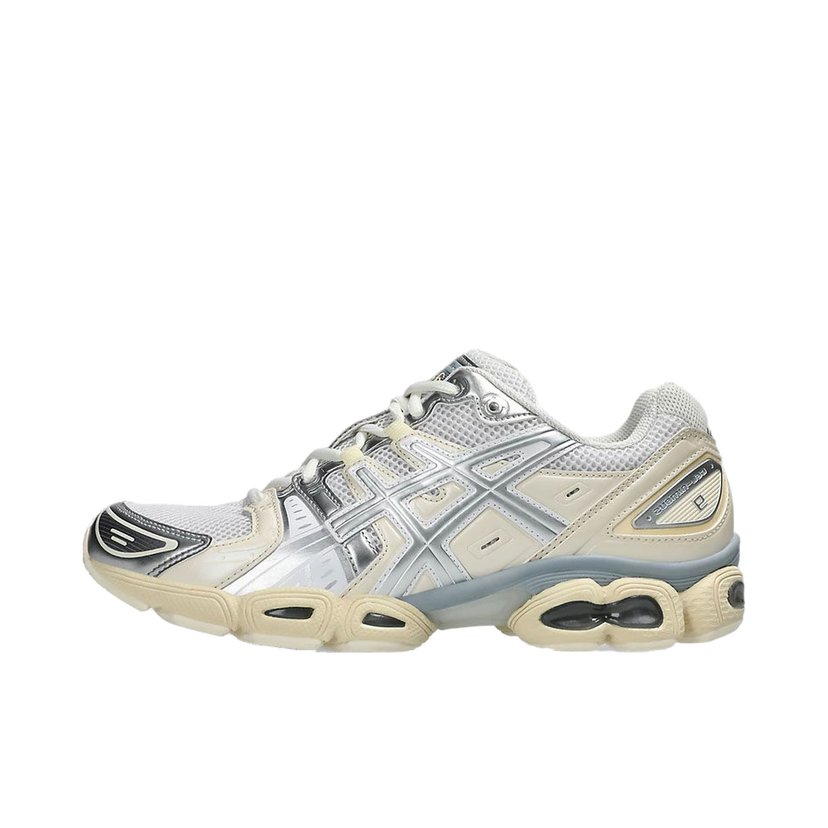 Löpning Asics Gel-Nimbus 9 White Pure Silver Beige | 1201A424-106