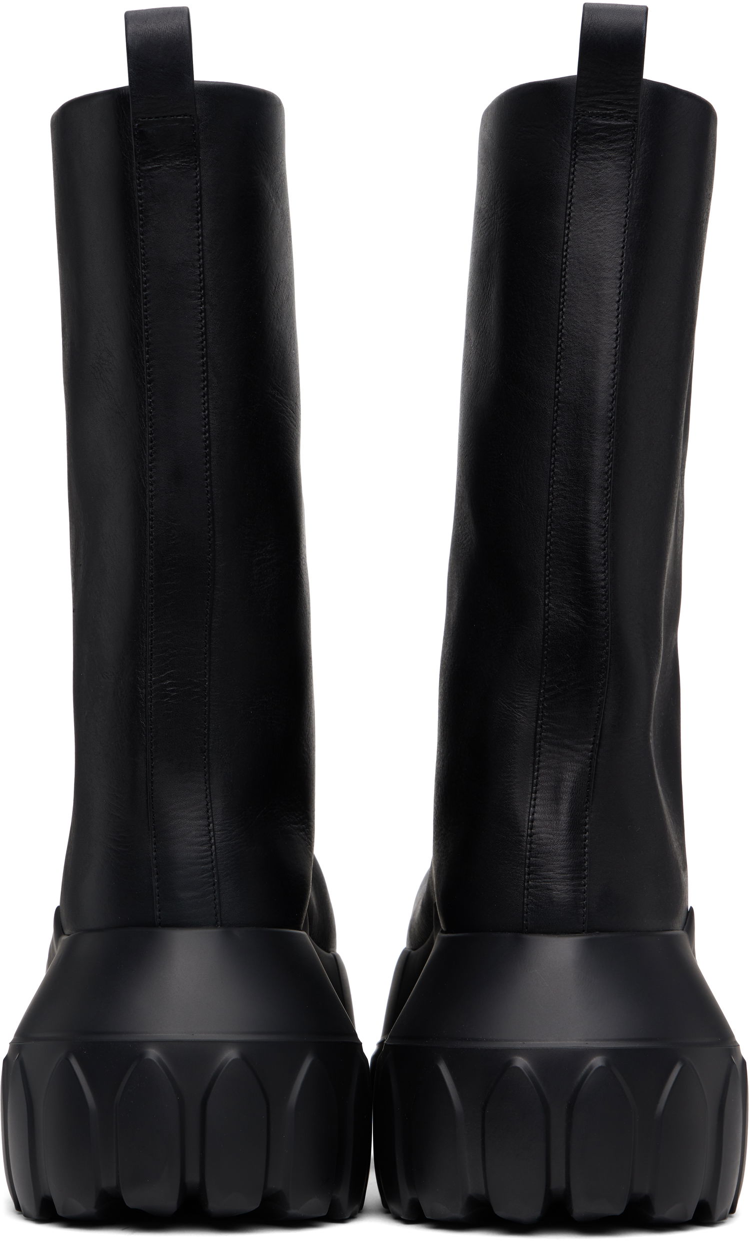 Sneakers och skor Rick Owens Rick Owens Hollywood Flared Mega Tractor Boots Svart | RR01E5864 LCH, 1