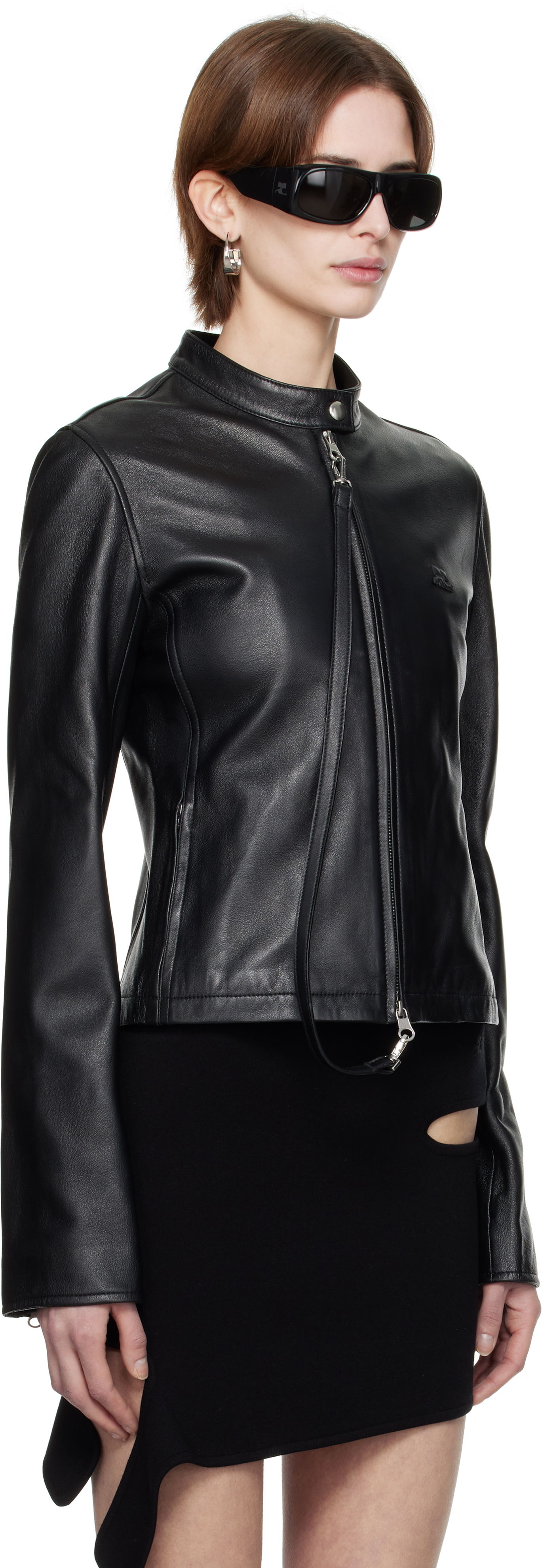 Jacka Courrèges Courrèges City Leather Jacket Svart | 125LBL257CV0005, 1