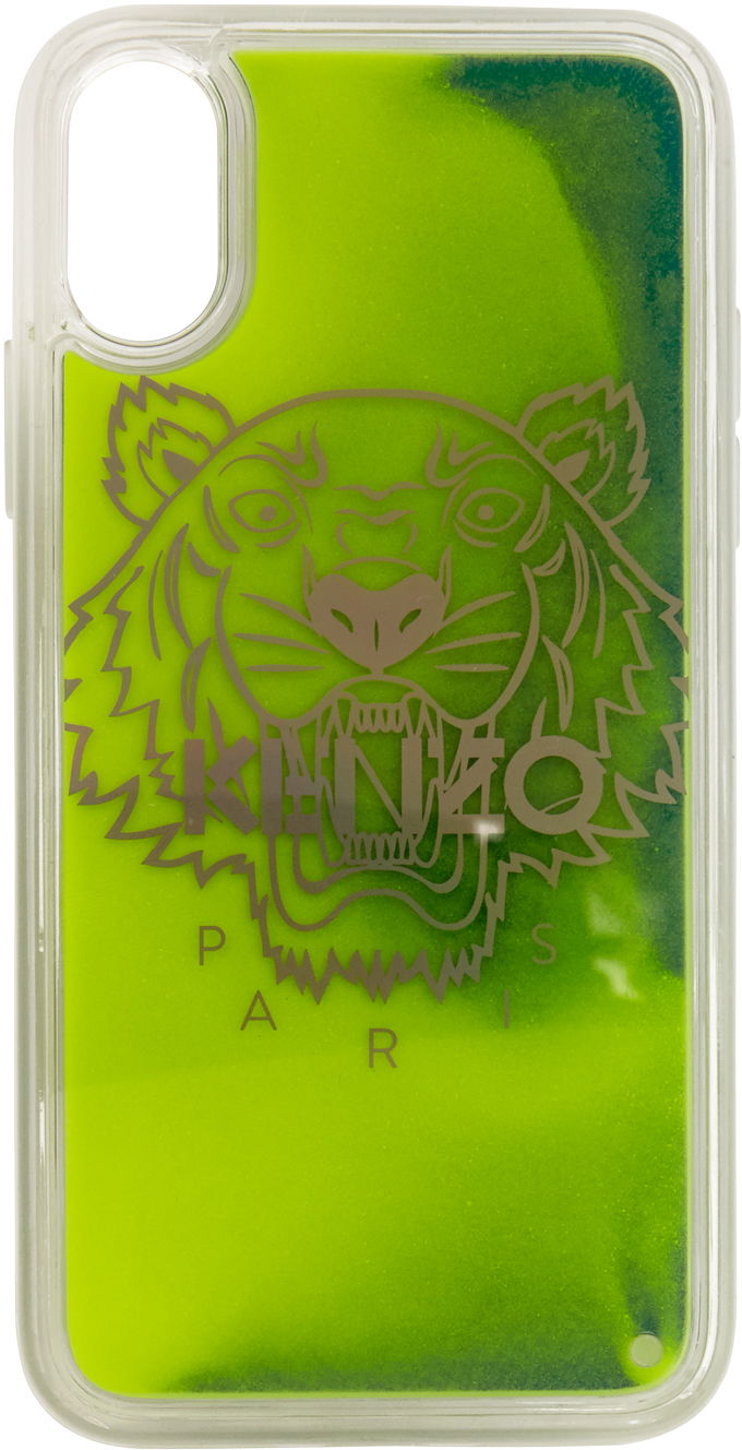 Gadget KENZO Kenzo Glow-In-The-Dark iPhone X/XS Phone Case Grön | FA5COKIFXSAN