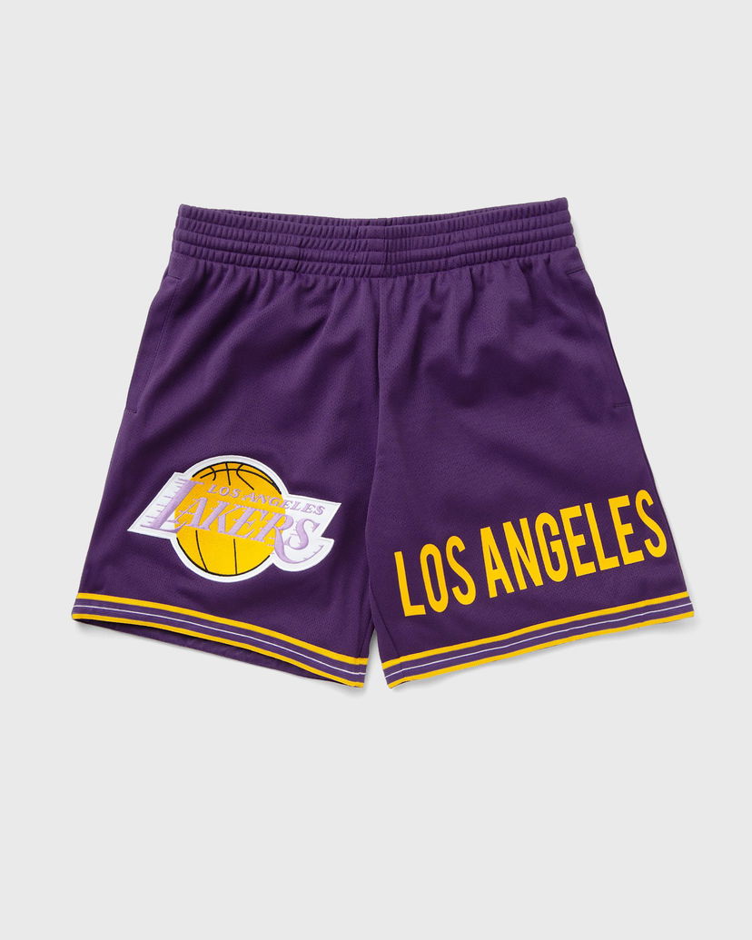 Shorts Mitchell & Ness Los Angeles Lakers NBA Team Origins 7" Mesh Shorts Purpur | BT9267-LALPURP