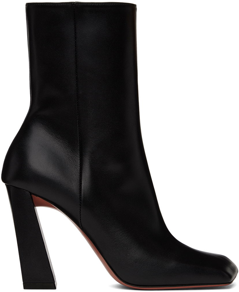 Skovård Amina Muaddi Amina Muaddi Marine Boots Svart | MARINE BOOTIE BLOCK HEEL NAPPA