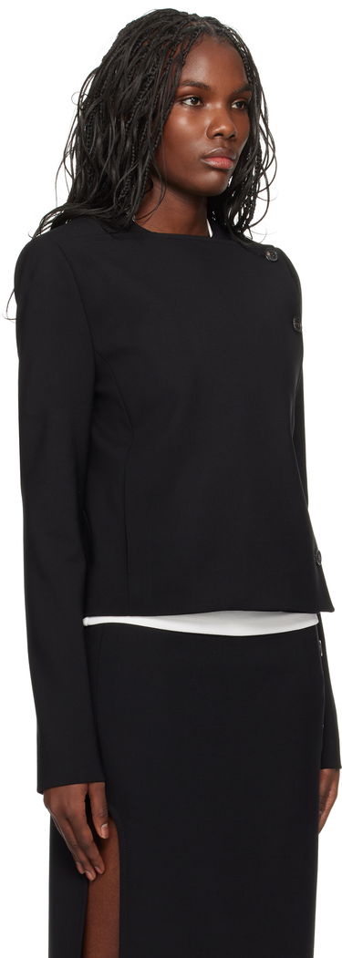 Jacka Courrèges Buttoned Tailored Jacket Svart | 424CVE102WO0113, 1