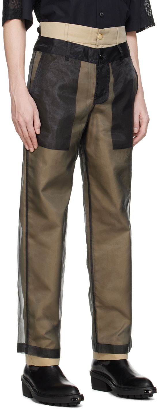 Byxor Feng Chen Wang Feng Chen Wang Layered Trousers Brun | FUS17TR08, 1