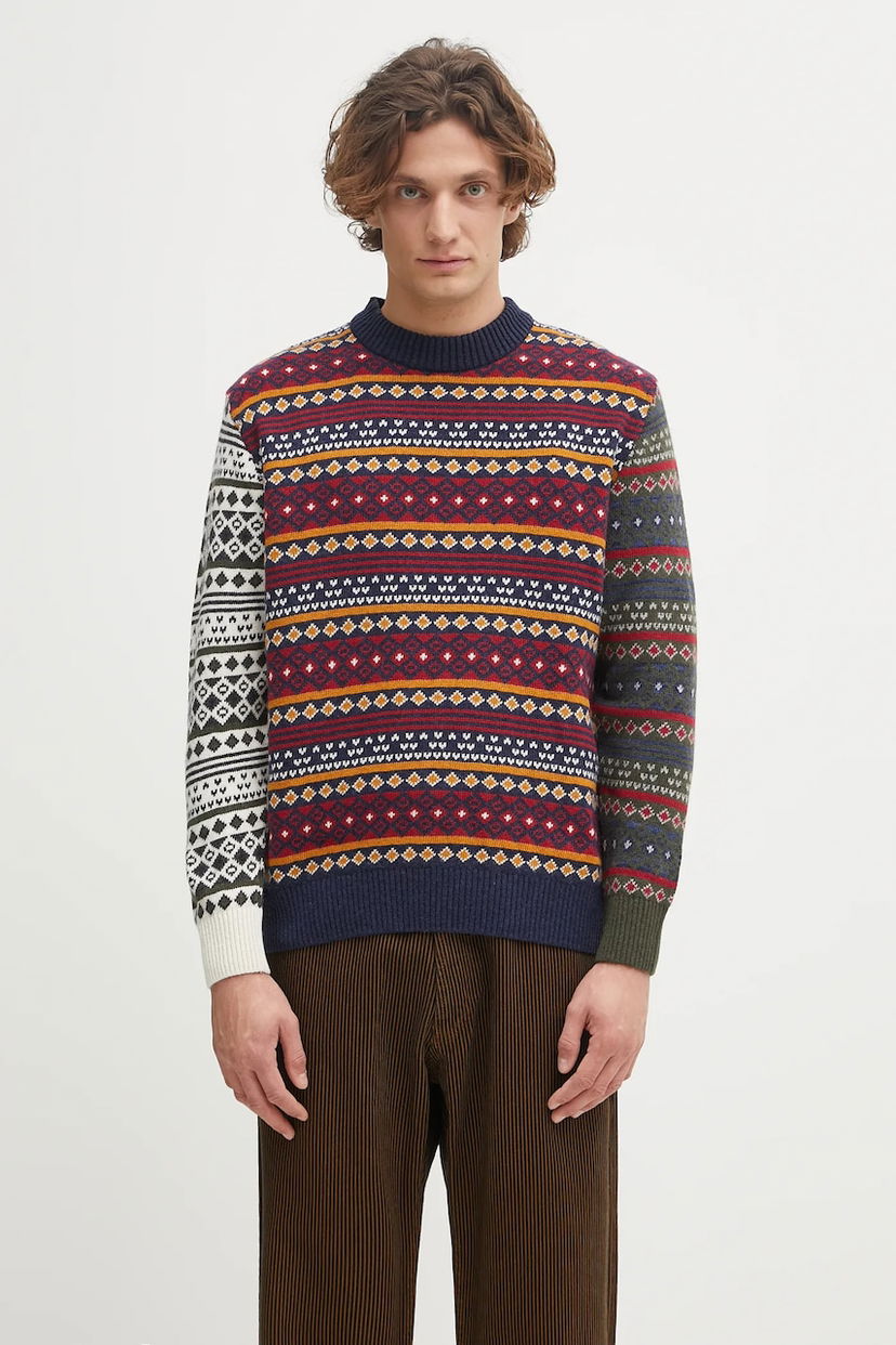 Sweater Barbour Barbour Patchwork Fair Isle Crew Neck Sweater Flerfärgad | MKN1651NY31