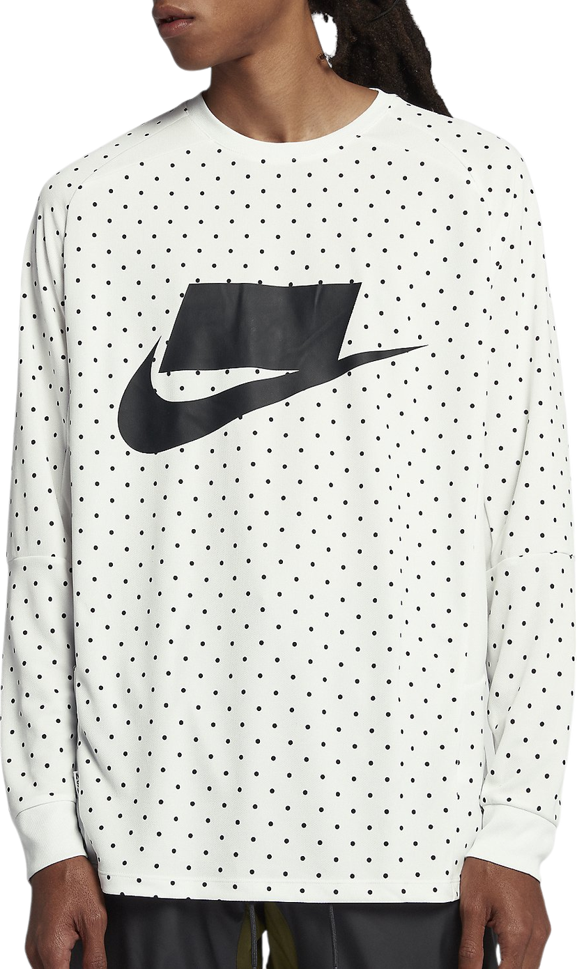 T-shirt Nike NSW Long Sleeve Knit Top Vit | 930325-121