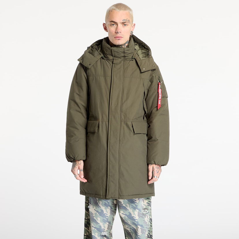 Parkas Alpha Industries Hooded Puffer Parka Grön | 148124-142
