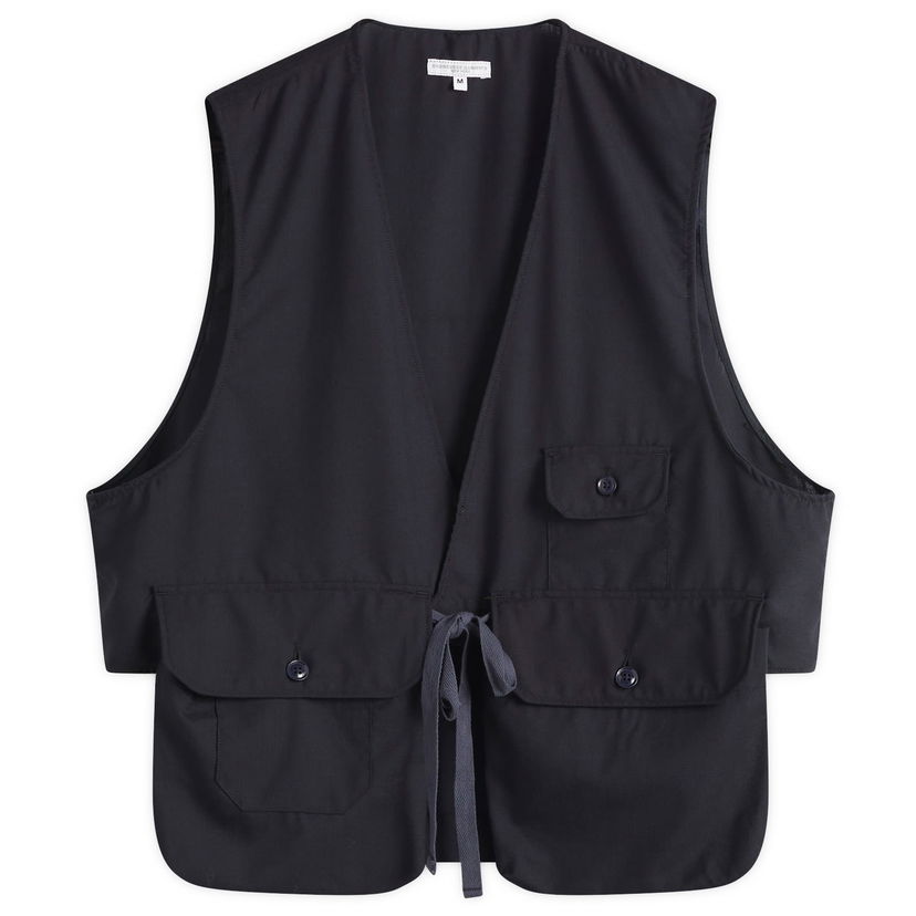 Väst Engineered Garments Engineered Garments Fowl Vest, Wool Mörkblå | QT075-LC002