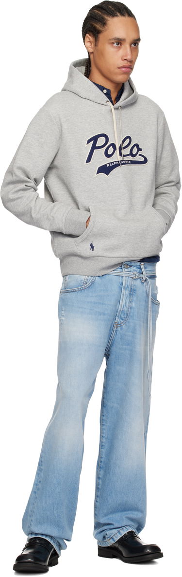 Sweatshirt Polo by Ralph Lauren Ralph Lauren Double-Knit Logo Hoodie Grå | 710964476002, 3