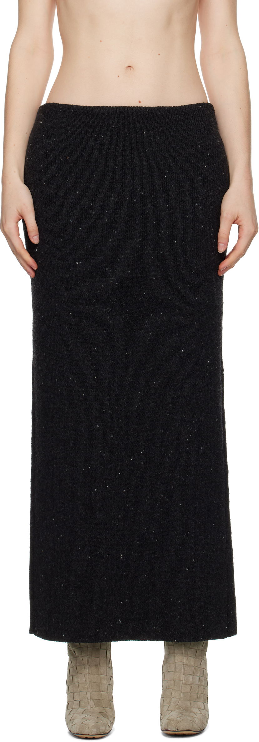 Kjol Bottega Veneta Wool Maxi Skirt Svart | 801950 V4TK0