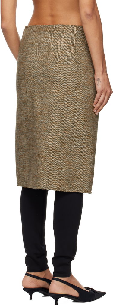 Kjol Stella McCartney Stella McCartney Side-Slit Midi Skirt Brun | 6301203EJ701, 2