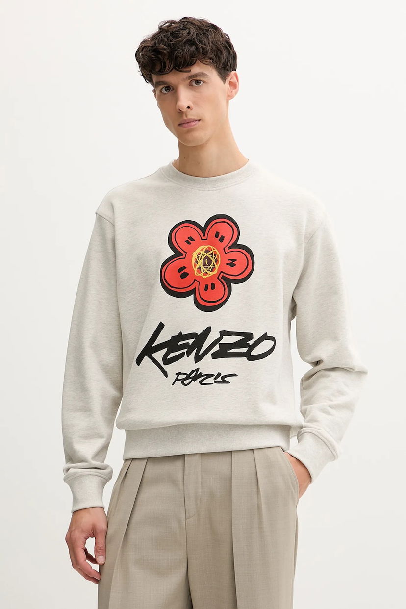 Sweatshirt KENZO Kenzo x Futura Graphic Print Sweatshirt Grå | FF65SW2524MC