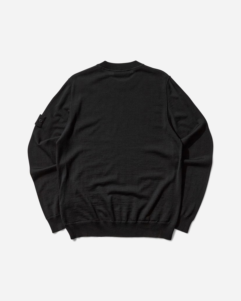 Sweater Stone Island Ghost Pure Light Wool Crewneck Sweater Svart | K2S15-5100074-S00FC V0029
