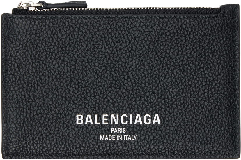 Plånbok Balenciaga Grained Leather Card Holder Svart | 806639 2ABDD