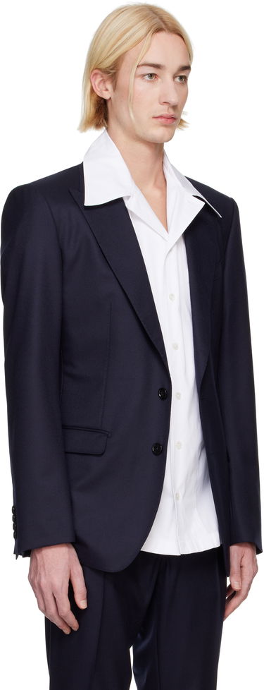 Jacka Dolce & Gabbana Designer Taormina-Fit Single-Breasted Blazer Blå | G2NW0TGI251, 1