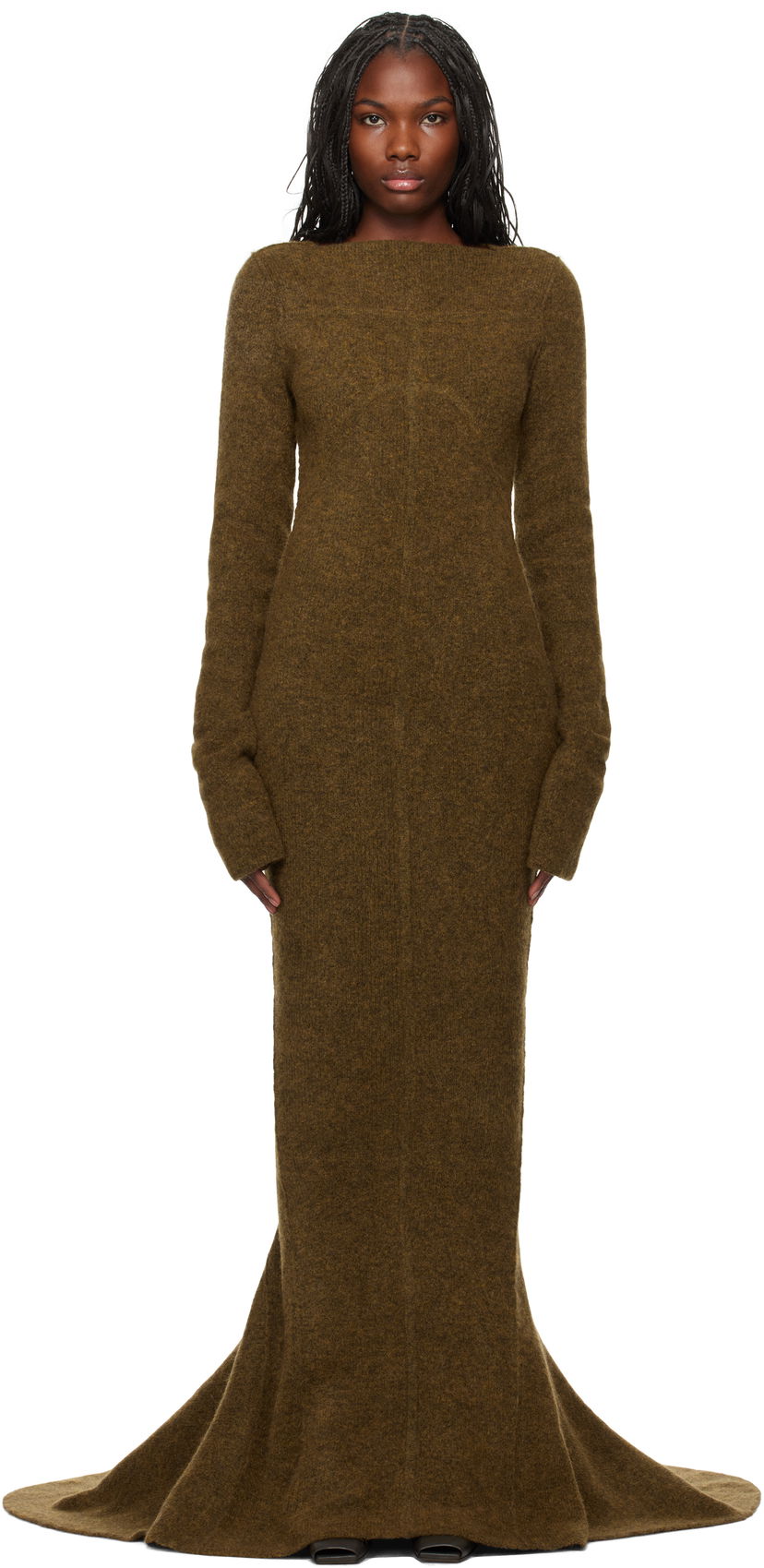 Klä Rick Owens Maxi Dress Brun | RO02D3688 KWPL