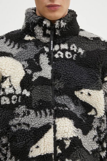 Sweatshirt Human Made Animal Print Fleece Jacket Svart | HM28JK038, 3