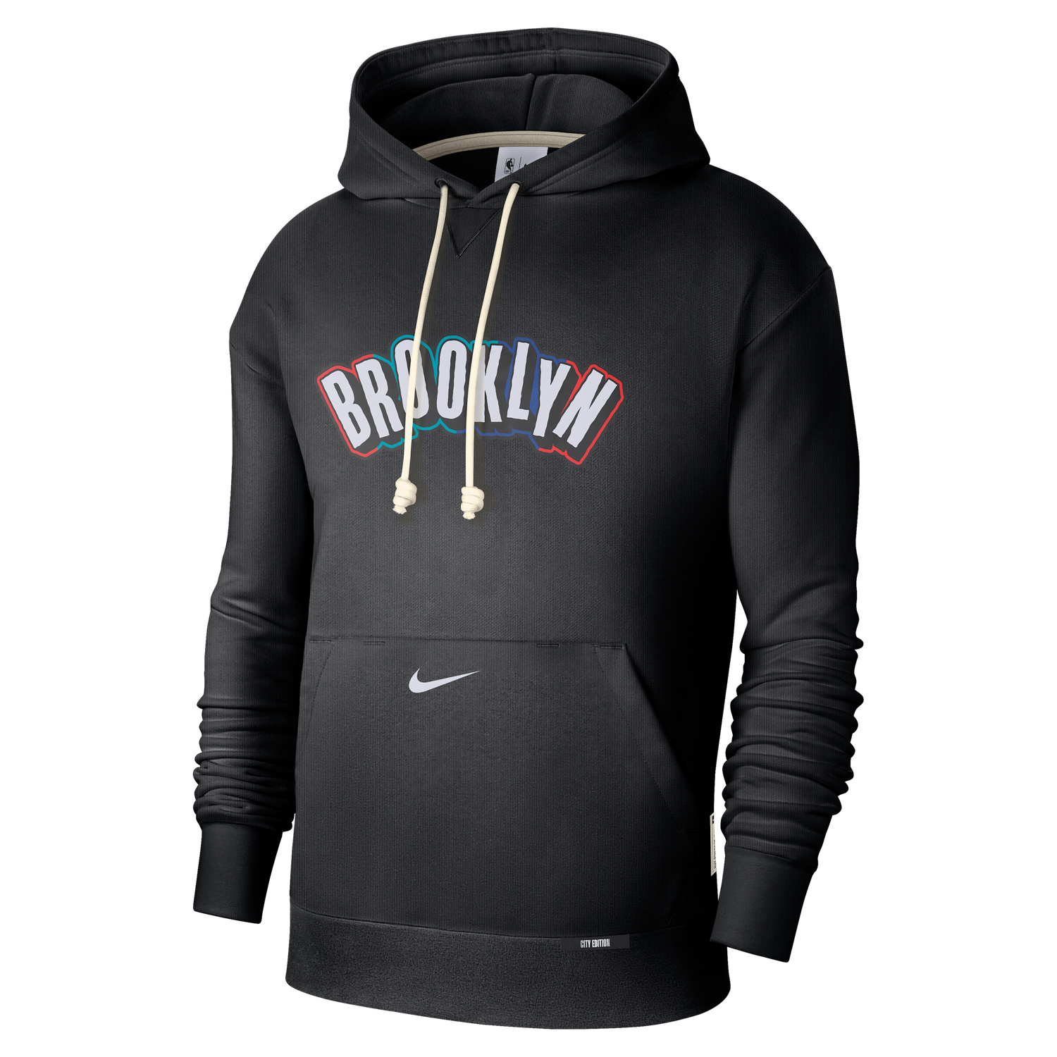 Sweatshirt Nike Dri-FIT NBA Courtside Brooklyn Nets City Edition Hoodie Svart | FZ0475-010, 1