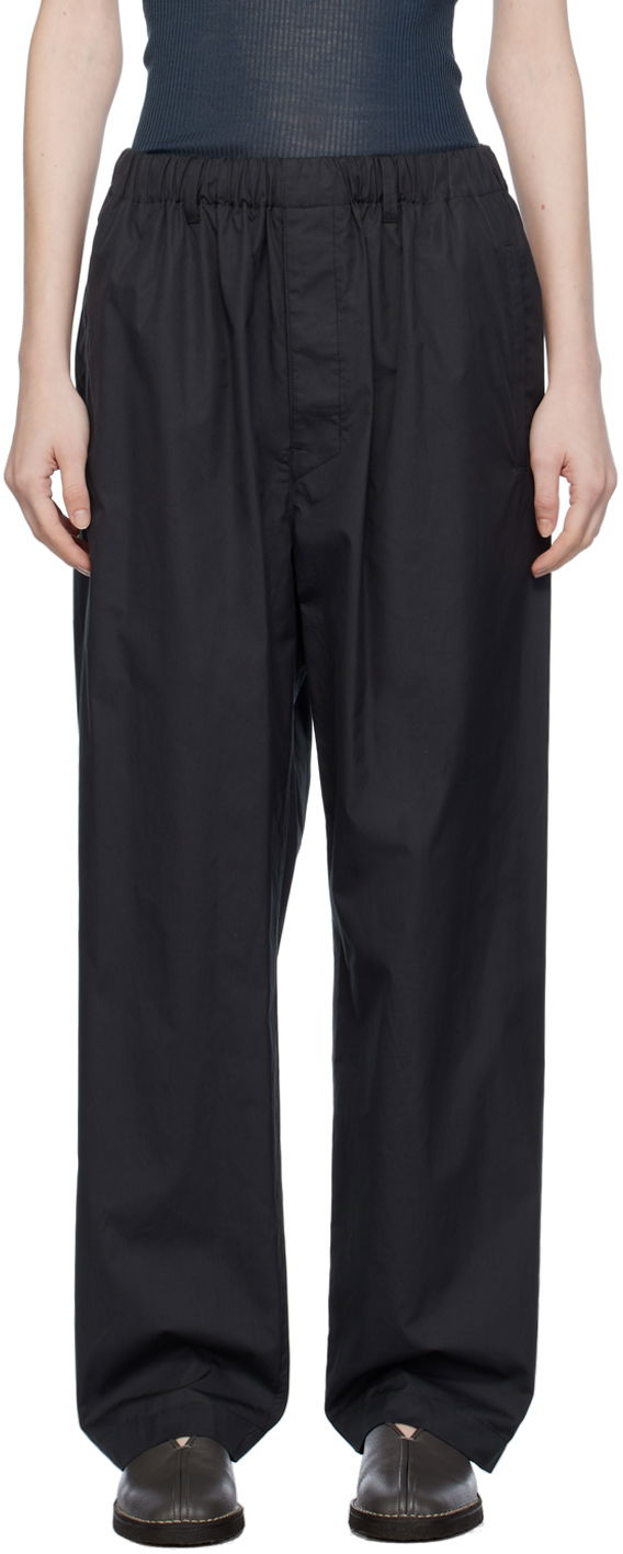Byxor LEMAIRE Lemaire Exclusive Elastic Waist Trousers Svart | PA1047 LF839